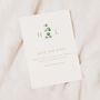 Minimal Eucalyptus Wedding Save The Dates, thumbnail 1 of 4