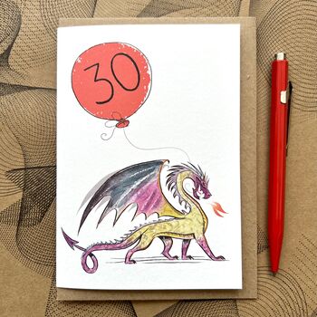 Personalised Dragon Birthday Card, 2 of 4