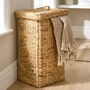 Wicker Water Hyacinth Laundry Basket, thumbnail 1 of 4