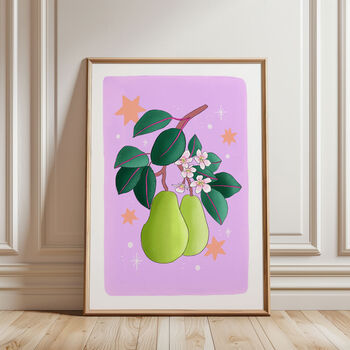 Pears Art Print Lilac, 3 of 5