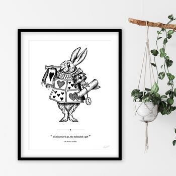 Alice In Wonderland The White Rabbit Art Print, 3 of 4