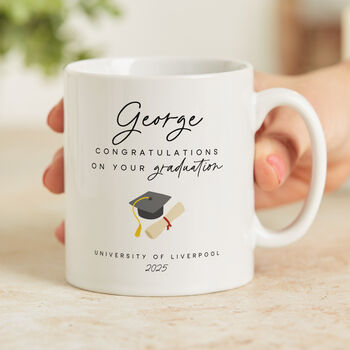 'Congratulations On Your Graduation' Personalised Mug, 2 of 3