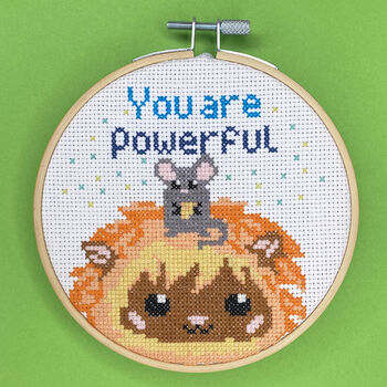 You Are Powerful Cross Stitch Kit, 2 of 12