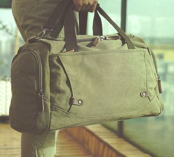 Canvas Holdall Weekender, 4 of 12