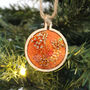 Make A Beaded And Embroidered Christmas Tree Bauble Kit, Rust, thumbnail 2 of 8