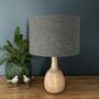 Enid Roan Blue Tweed Floral Lined Lampshades, thumbnail 6 of 11