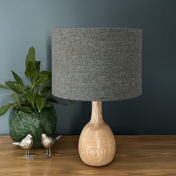 Enid Roan Blue Tweed Floral Lined Lampshades, 6 of 11