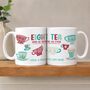Personalised Eight Tea Tea Mug 80th Birthday Gift, thumbnail 1 of 7
