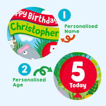 Personalised Jungle Fun Birthday Jigsaw Puzzle, 7 of 9