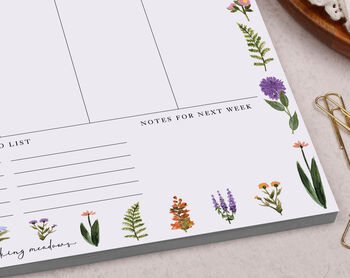 Wild Flower Weekly Desk Planner Pad, 3 of 4