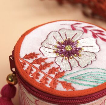 Pink Posy Beaded Jewellery Box, 2 of 5
