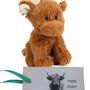 Happy Easter Highland Cow, Easter Gift Card And Box, thumbnail 1 of 8