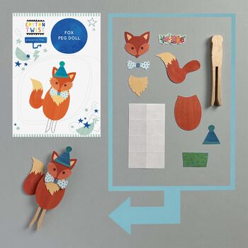 Make Your Own Fox Peg Doll Kit, 4 of 7