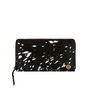 Ladies Pony Hair Leather Purse In Black And Silver, thumbnail 2 of 6