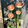 Set Of Four Verdigris Raincatcher Garden Sculptures, thumbnail 5 of 9