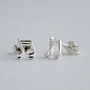 Sterling Silver Musical Note Stud Earrings, thumbnail 2 of 12