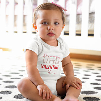 Organic Cotton Mummy’s Little Valentine Baby Grow, 5 of 5