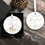 Personalised First Christmas As Nanny Grandad Ornament, thumbnail 1 of 11