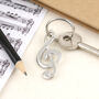 Gift For Musicians Treble Clef Keyring, thumbnail 7 of 7