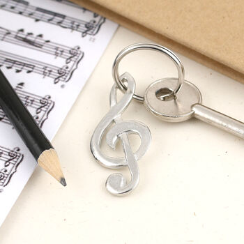Gift For Musicians Treble Clef Keyring, 7 of 7