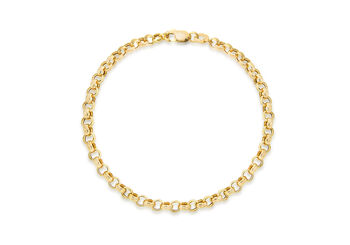 9ct Yellow Gold Belcher Chain Bracelet, 4 of 5