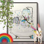 Unicorn In The Shower Poster, thumbnail 1 of 7