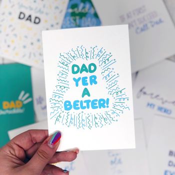 Scottish Dad Father's Day Card 'Dad Yer A Belter' By Xoxo Designs by Ruth