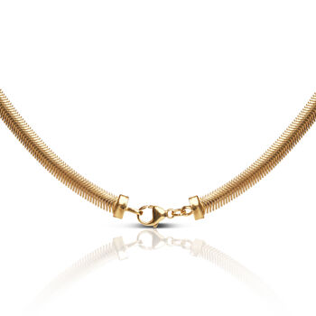 Flat Snake Six.2mm Necklace – Gold Plated, 2 of 3