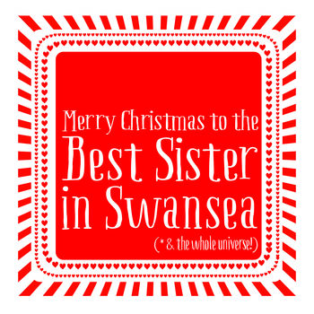 Personalised Best Sister Christmas Card, 2 of 2