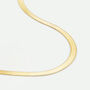9ct Yellow Gold Herringbone Chain Necklace, thumbnail 3 of 5
