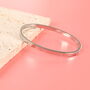 Minimalist Silver Polaris Guiding Heart Bangle Bracelet, thumbnail 4 of 11