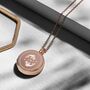 Personalised 18 K Rose Gold Plated Round Zodiac Locket, thumbnail 1 of 12