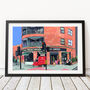 Flying French Man, Newington Green Illustration Art Print, thumbnail 1 of 2