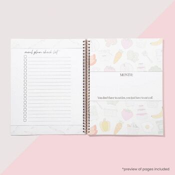 Pink A4 Weekly And Monthly Meal Planner Book, 8 of 12