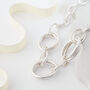 Chunky Chain Necklace With Interlinked Rings Pendants, thumbnail 2 of 3