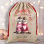 Personalised Valentine Animal Couple Love Heart Cupid Sack, thumbnail 7 of 12