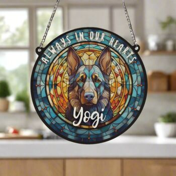 German Shepherd Black Memorial Suncatcher, 4 of 6