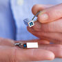 Birthstone Personalised Bar Cufflinks, thumbnail 2 of 12
