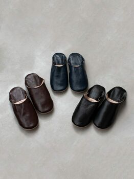 Men's Leather Babouche Slippers, 9 of 10