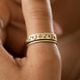 Personalised Yellow Gold Plated Galaxy Spinner Ring, thumbnail 1 of 10