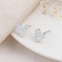 Sterling Silver Cz Heart Stud Earrings – 5mm, thumbnail 3 of 9