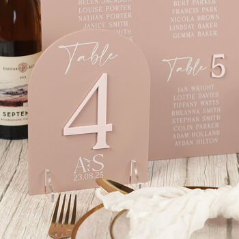 Manhattan Acrylic Wedding Table Plan, 3 of 7