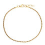 24ct Gold Plated Silver Or Silver Rope Chain Bracelet, thumbnail 4 of 7