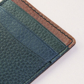 Personalised Stick On Premium Leather Card Holder, 2 of 4