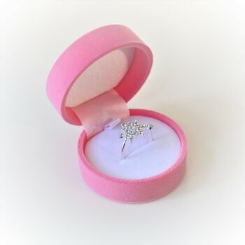 Pink Snowflake Ring In Gift Box, 2 of 8