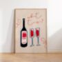 What Time Wine Wall Art Print Kitchen Disco, thumbnail 5 of 11