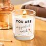 My Perfect Match Valentines Scented Candle Gift For Partner, thumbnail 3 of 6