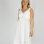 Women's White Cotton Sleeveless Nightdress Megan, thumbnail 1 of 7