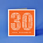 Personalised Name And Date 30th Birthday Card, thumbnail 1 of 4