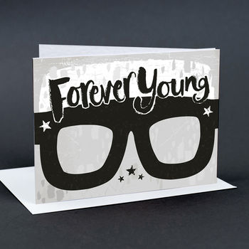 Birthday Card Glasses Forever Young, 2 of 3